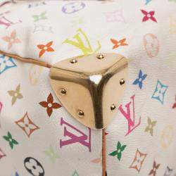 Pre Owned Louis Vuitton White Monogram Multicolore Speedy 30