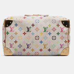 Pre Owned Louis Vuitton White Monogram Multicolore Speedy 30