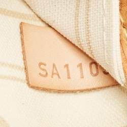 Pre Owned Louis Vuitton Neverfull MM Damier Azur Canvas Bag