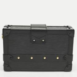 Pre Owned Louis Vuitton Petite Malle Black Epi Leather Clutch Bag