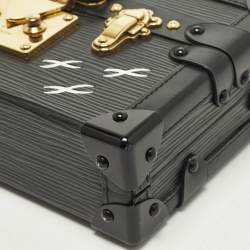 Pre Owned Louis Vuitton Petite Malle Black Epi Leather Clutch Bag