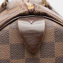 Pre Owned Louis Vuitton Brown Damier Ebene Speedy 35