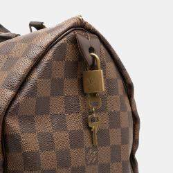 Pre Owned Louis Vuitton Brown Damier Ebene Speedy 35