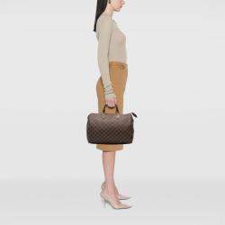 Pre Owned Louis Vuitton Brown Damier Ebene Speedy 35