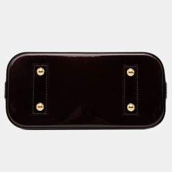 Pre Owned Louis Vuitton Purple Monogram Rayures Vernis Alma BB