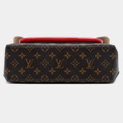Pre Owned Louis Vuitton Brown Red Monogram Marignan