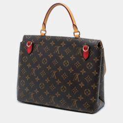 Pre Owned Louis Vuitton Brown Red Monogram Marignan