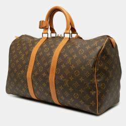 مملوكة مسبقًا Louis Vuitton Brown Monogram Keepall 45