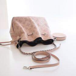 Pre Owned Louis Vuitton Pink Monogram Mahina Bella