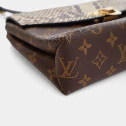 مملوكة مسبقًا حقيبة لوي فيتون ساينت بلاسيد بجلد الثعبان بني مونوغرام