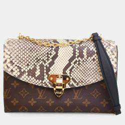 Pre Owned Louis Vuitton Brown Monogram Python Saint Placide