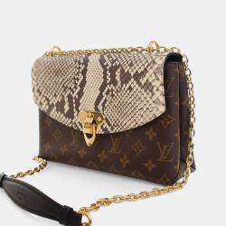 مملوكة مسبقًا حقيبة لوي فيتون ساينت بلاسيد بجلد الثعبان بني مونوغرام