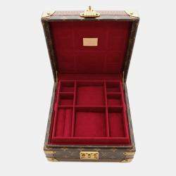 Pre Owned Louis Vuitton Brown Monogram Jewelry Box