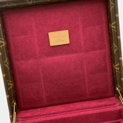Pre Owned Louis Vuitton Brown Monogram Jewelry Box