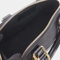 Pre Owned حقيبة لويس فيتون ألما بيبي جلد إيبي في نوار بلاك