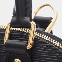 Pre Owned حقيبة لويس فيتون ألما بيبي جلد إيبي في نوار بلاك