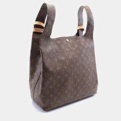 Pre Owned Louis Vuitton Atlantis Gm Handbag Coated Canvas Leather Monogram Brown