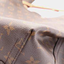 Pre Owned Louis Vuitton Atlantis Gm Handbag Coated Canvas Leather Monogram Brown