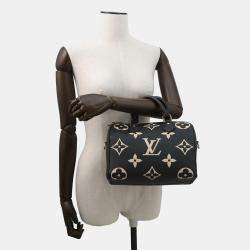مملوكة مسبقًا Louis Vuitton Speedy Bandouliere 25 Black Monogram Empreinte Leather Top Handle Bag