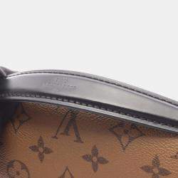 Pre Owned Louis Vuitton Pochette Metis MM Brown Coated Canvas Leather Shoulder Bag