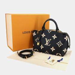 Pre Owned حقيبة كتف لويس فيتون بيتيت باليه بي إم مونوغرام امبرينت بلونين جلد أسود وبيج