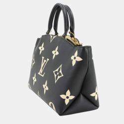 Pre Owned حقيبة كتف لويس فيتون بيتيت باليه بي إم مونوغرام امبرينت بلونين جلد أسود وبيج