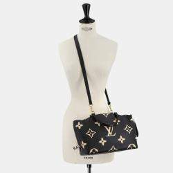 Pre Owned حقيبة كتف لويس فيتون بيتيت باليه بي إم مونوغرام امبرينت بلونين جلد أسود وبيج