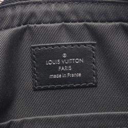 مملوكة مسبقًا حقيبة رسول ثلاثية دامير جرافيت قماش مطلي وجلد سوداء لويس فويتون