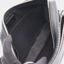 مملوكة مسبقًا حقيبة رسول ثلاثية دامير جرافيت قماش مطلي وجلد سوداء لويس فويتون