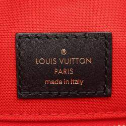 Pre Owned حقيبة لوي فيتون اون ذا قو كبرة قماش مطلي مونوغرام جاينت ريفيرس بني بيج