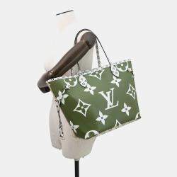 Pre Owned Louis Vuitton Monogram Giant Neverfull MM Coated Canvas Tote Bag
