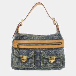 Pre Owned Louis Vuitton Monogram Denim Baggy Pm Shoulder Bag