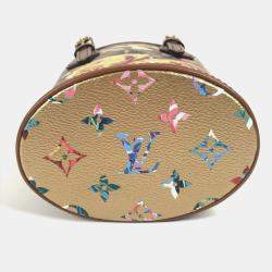 Pre Owned حقيبة دلو نانو لويس فيتون حديقة جلد ذهبية