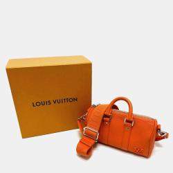 مملوكة مسبقًا Louis Vuitton Aerogram Keepall Xs 2-Way Shoulder Bag Leather Orange