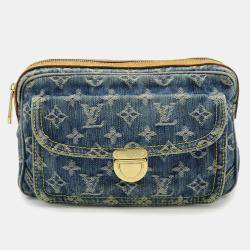 مملوكة مسبقًا Louis Vuitton Monogram Denim Bum Bag Waist Shoulder Blue