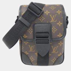 Pre Owned Louis Vuitton Monogram Macassar Archie Messenger Pm Shoulder Bag