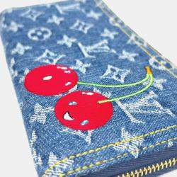 مملوكة مسبقًا محفظة لوي فيتون زيببي نايل زرقاء دينيم أحرف LV و TM