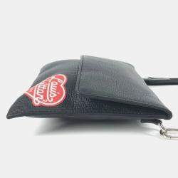 Pre Owned Louis Vuitton Squared Collection Trio Black Monogram Denim Taurillon Leather Bag Set