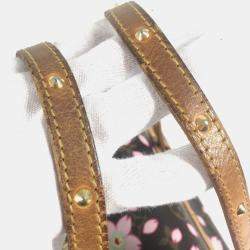 Pre Owned Louis Vuitton Monogram Cherry Blossom Papillon Tote Bag Canvas Brown