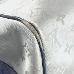 مملوكة مسبقًا حقيبة بوسطن لوي فيتون ساتالايت كييبال باندوليير 50 كانفاس جلدي فضي مونوجرامي