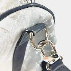 مملوكة مسبقًا حقيبة بوسطن لوي فيتون ساتالايت كييبال باندوليير 50 كانفاس جلدي فضي مونوجرامي