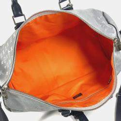 مملوكة مسبقًا حقيبة بوسطن لوي فيتون ساتالايت كييبال باندوليير 50 كانفاس جلدي فضي مونوجرامي