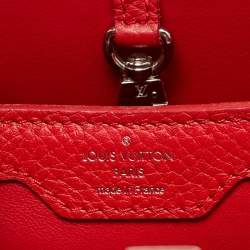 مملوكة مسبقًا Louis Vuitton Capucines PM Rubis Taurillon Leather Top Handle Bag
