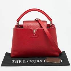 مملوكة مسبقًا Louis Vuitton Capucines PM Rubis Taurillon Leather Top Handle Bag