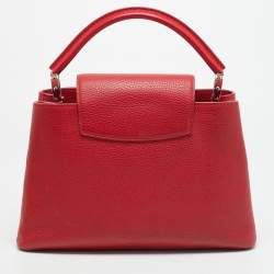 مملوكة مسبقًا Louis Vuitton Capucines PM Rubis Taurillon Leather Top Handle Bag