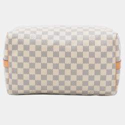 Pre Owned حقيبة لويس فيتون سبيدي داميير أزور أبيض باندوليير ٣٠