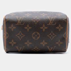 مملوكة مسبقًا حقيبة لويس فيتون نانو سبيدي باندوليير مونوجرام بني