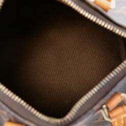 مملوكة مسبقًا حقيبة لويس فيتون نانو سبيدي باندوليير مونوجرام بني