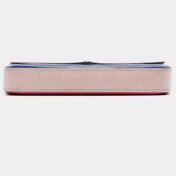 Pre Owned حقيبة كلاتش لوي فيتون فيليسي أبيض وردي ثلاثي الألوان إبيا