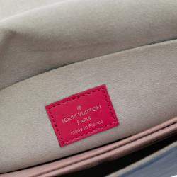 Pre Owned حقيبة كلاتش لوي فيتون فيليسي أبيض وردي ثلاثي الألوان إبيا